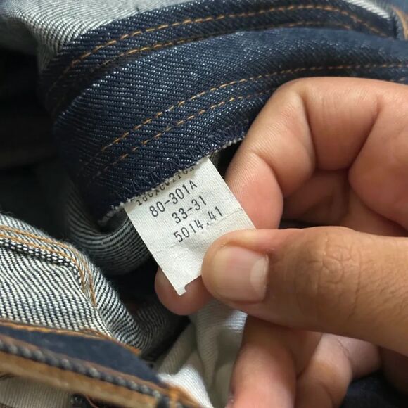 Vintage 70s Tuff Nut Dark Wash Denim Jeans Size 32X31 - Picture 9 of 10